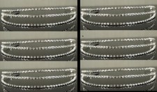 6 QTY Bridesmaid made with Swarovski Crystal Silver Plated Headband  Tiara T161