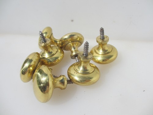 Vintage brass cabinet knob - vintage,