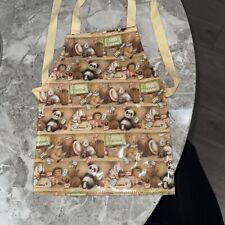 Harrods Kids Waterproof Apron PVC Bear & Animals Excellent Quality Vintage