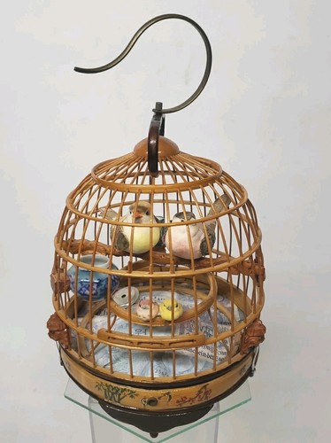 Vtg chinese ornate song bird - song,