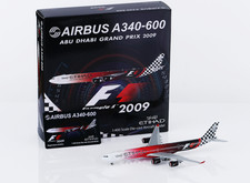 HX Models 1:400 Airbus A340-600 Etihad A6-EHJ 'F1 2009' (with stand)