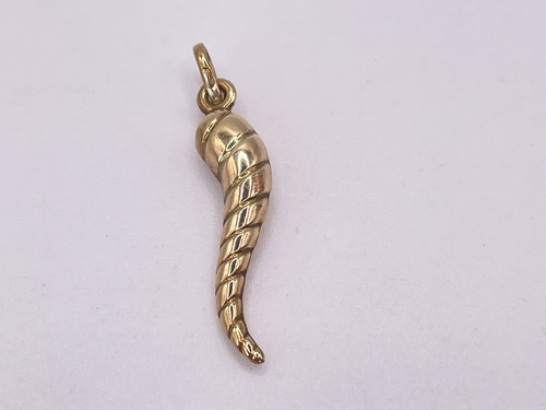 9ct gold horn plenty life - horn, of