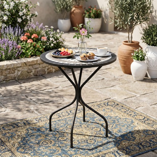 60cm outdoor side table mosaic - 60cm,