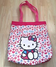 RARE 2012  GIRLS / LADIES HELLO KITTY PINK FLOWERY TOTE BAG