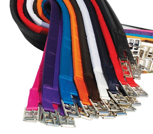 Cotton padded girth - padded, black