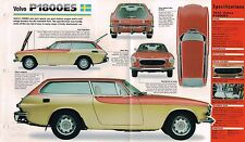 1971/1972/1973 VOLVO P1800ES/P-1800 SPEC SHEET/Brochure