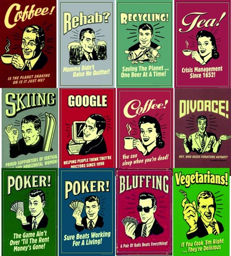 Funny retro fridge - retro, set