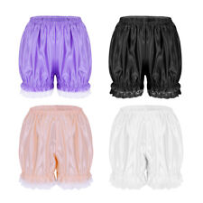 Women Frilly Satin Lace Panties Underwear Sissy Knickers Dance Shorts Bloomers