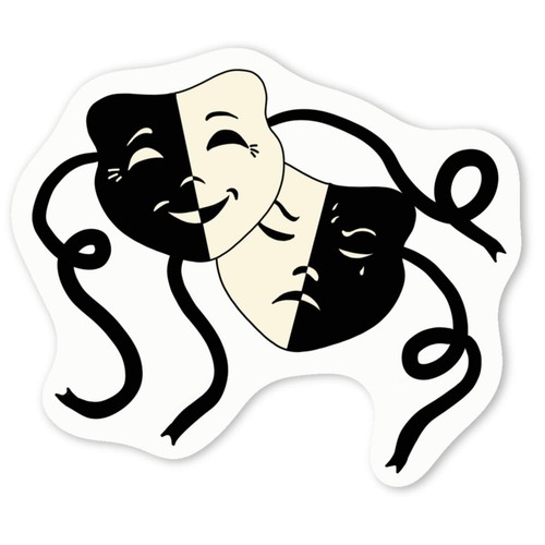 Comedy and tragedy masks - 'comedy, masks'