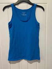 Used Primark Women’s Teens Girls Blue Round Neck Stretch Vest Top - Size Small