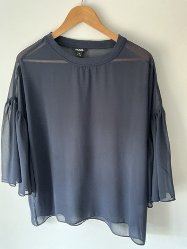 Monki sheer navy blue floaty - navy,