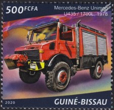 1978 MERCEDES-BENZ UNIMOG 435 / U1700L Fire Engine Truck Firefighting Stamp #4