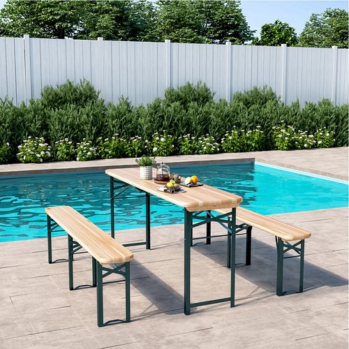 Wooden folding beer - folding, table