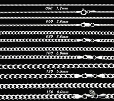 925 sterling silver curb - silver, chain