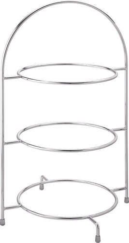 Chrome tier plate stand cake - chrome,
