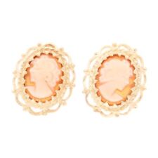 9Carat Yellow Gold Cameo Stud