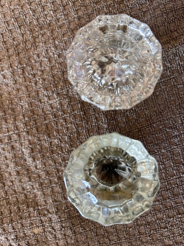 Vintage glass door knobs - door,