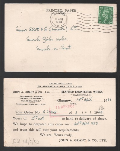 1953 kgvi john grant seaford - a,