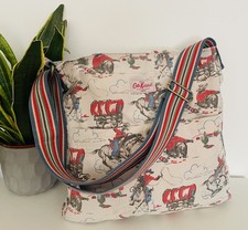 Cath Kidston Messenger Bag Cross Body Large Canvas Cotton Cowboy Horse 