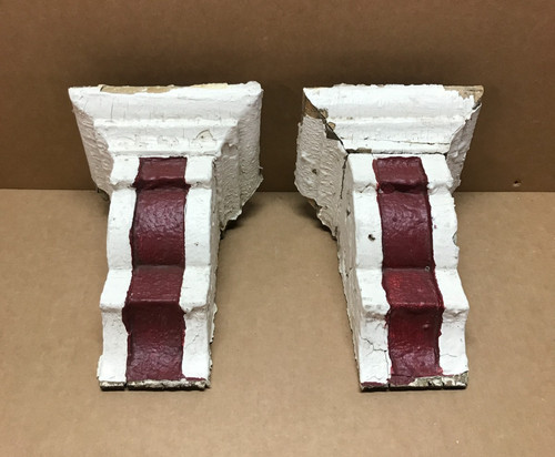 Antique pair small corbels - pair,