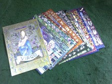 ART CARD Fantasy Metallic Foil Astrology X12 Star signs Dufex