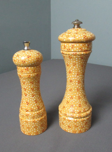 Vintage wooden polka dot - 2,