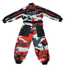 WULFSPORT KIDS KART SUIT Bike Motocross Off-Road ATV DIRT Race Suit Camo Red