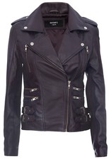 Ladies Leather Biker Jacket