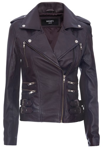 Ladies leather biker - ladies,
