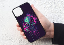 Cool Gothic Skull Neon Vibrant