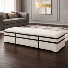 Large Cream Plush Velvet