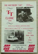 BILLOWN 26/28/29 May 1990 SOUTHERN 100 IOM TT CLASSIC Motorcycle Programme