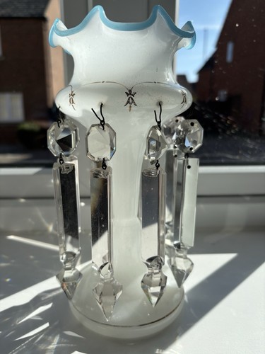 Victorian white opaline glass