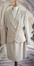 Debenhams, beige fully lined 2 piece dress & jacket, size 16