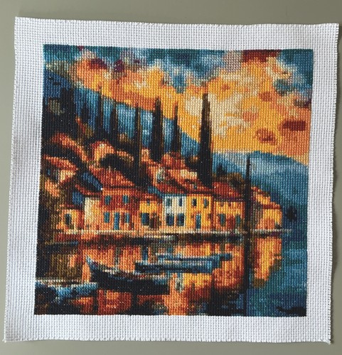 Completed cross stitch picture - completed,