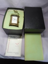 VINTAGE L'EPEE  OVAL MINIATURE CARRIAGE  CLOCK W/ORIGINAL BOX AND INSTRUCTIONS
