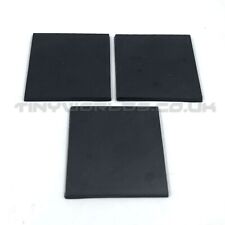 3 x 60mm Square Black Plastic