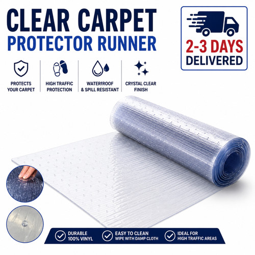 Vinyl plastic carpet protector - plastic,