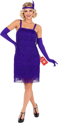 Womens 1920s purple flapper - womens,