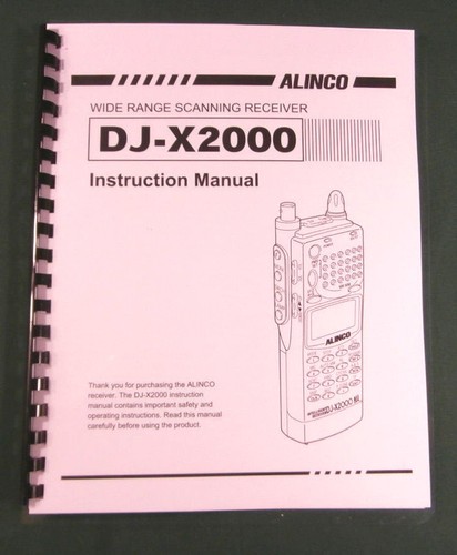 Alinco x2000 instruction - alinco,