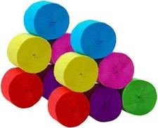 10 Pack Mix Crepe Paper