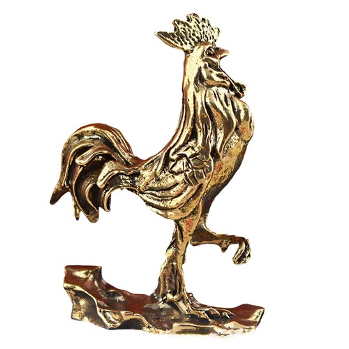 Metal rooster statues - metal, fengshui