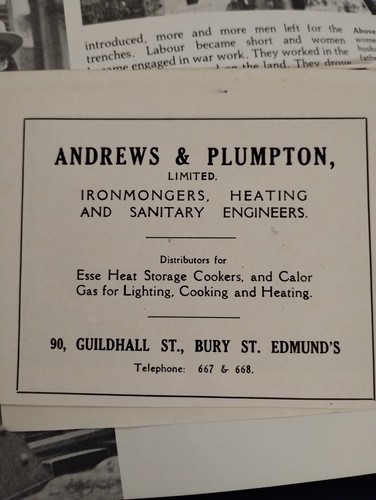 Sk270 ephemera 1930s advert - 1930s,