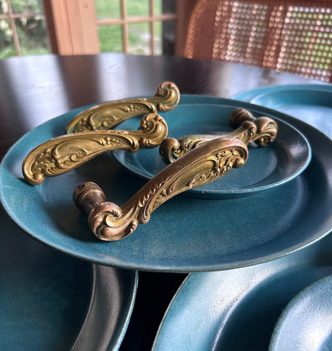 Set antique french brass - french,