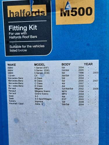 Halfords roof bars for - roof,