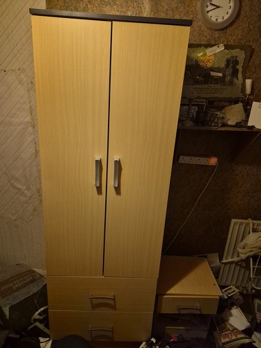 Wardrobe and draws - wardrobe, bed