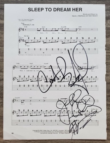 Carter beauford signed song - signed,