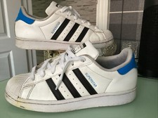 Adidas Superstar  Ladies White La Marque Aux 3 Bandes Trainers UK Size 5.5