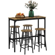 5 Piece Bar Table Set with 4