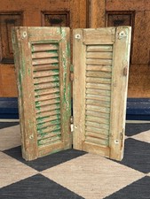 Antique Wood Louvered Shutters